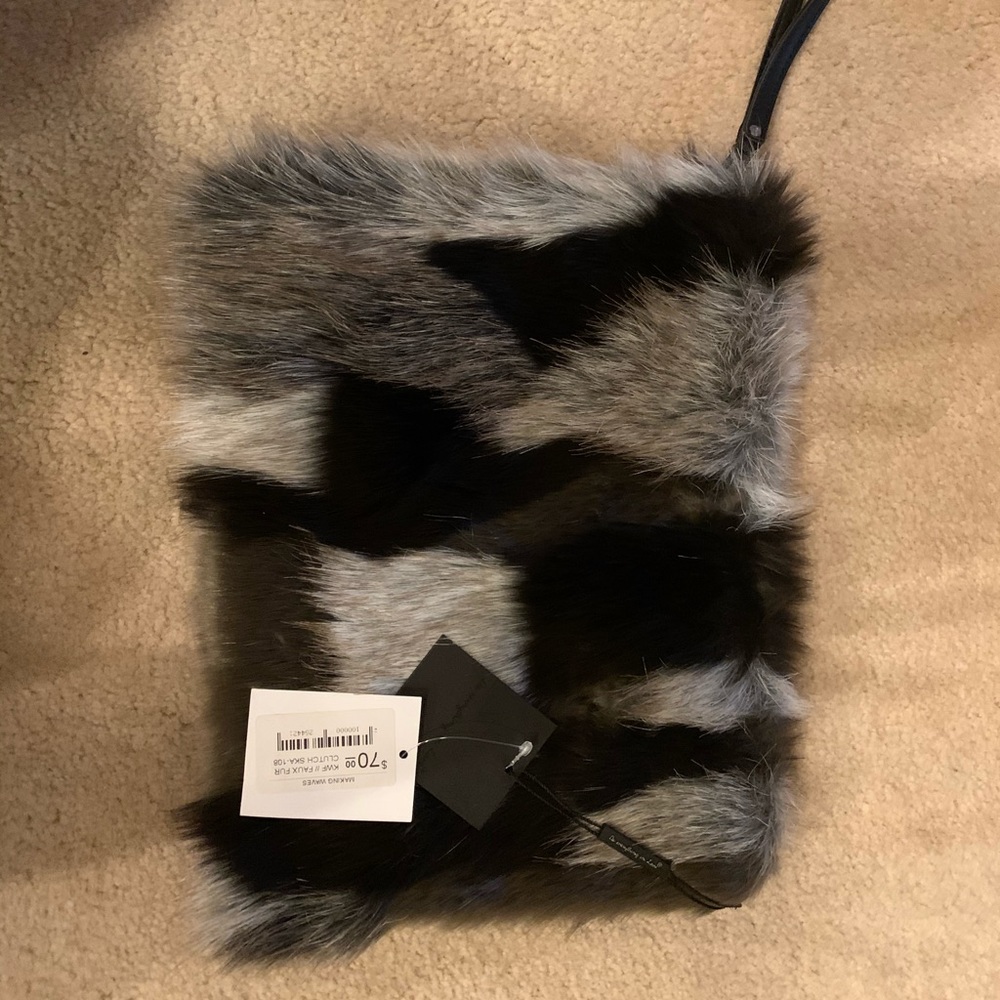 Faux Hair Wristlet/clutch